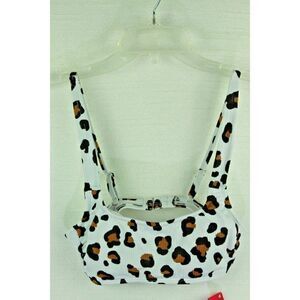 Xhileration Bikini Top Swimsuit Leopard Print Adjustable Strap Juniors S 0-2 NWT